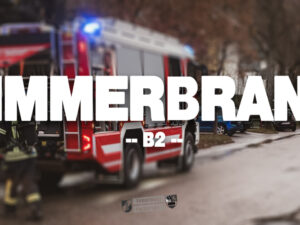 B2 – Zimmerbrand: Geschirrspüler brennt